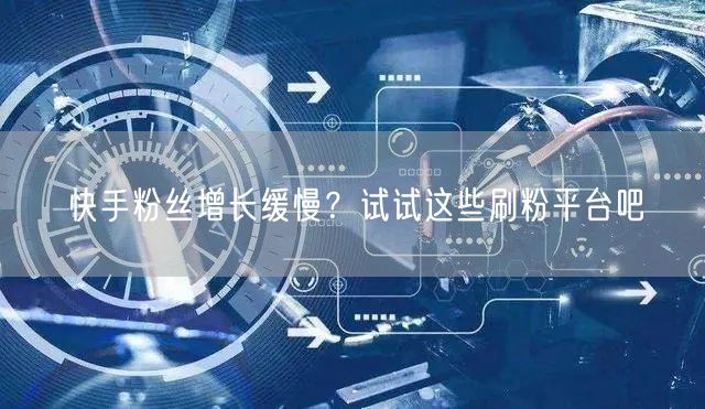 快手粉丝增长缓慢？试试这些刷粉平台吧