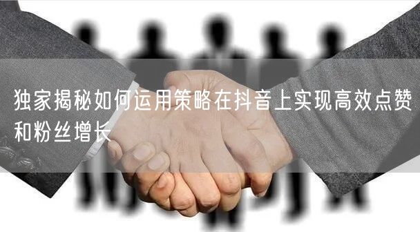 独家揭秘如何运用策略在抖音上实现高效点赞和粉丝增长