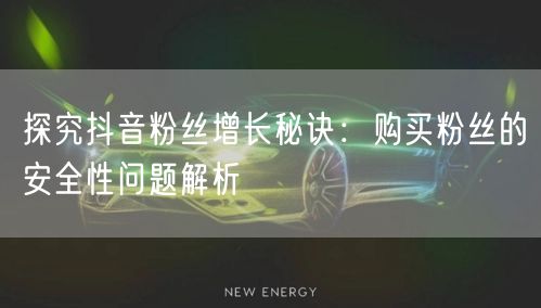 探究抖音粉丝增长秘诀：购买粉丝的安全性问题解析