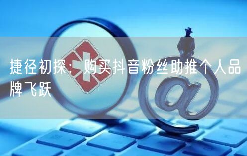 捷径初探：购买抖音粉丝助推个人品牌飞跃