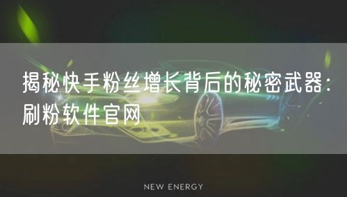 揭秘快手粉丝增长背后的秘密武器：刷粉软件官网